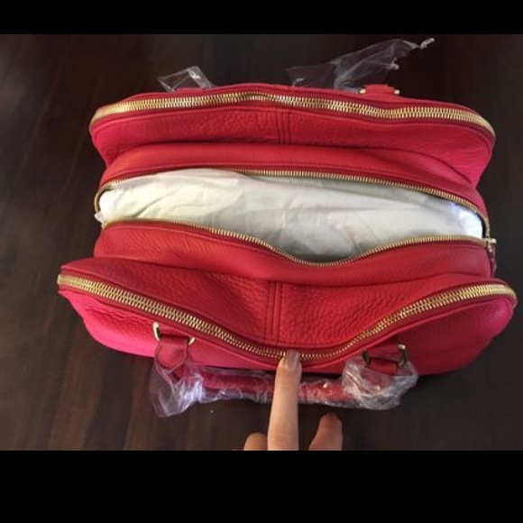 3 zipper J.Crew red purse - Picture 3 of 6